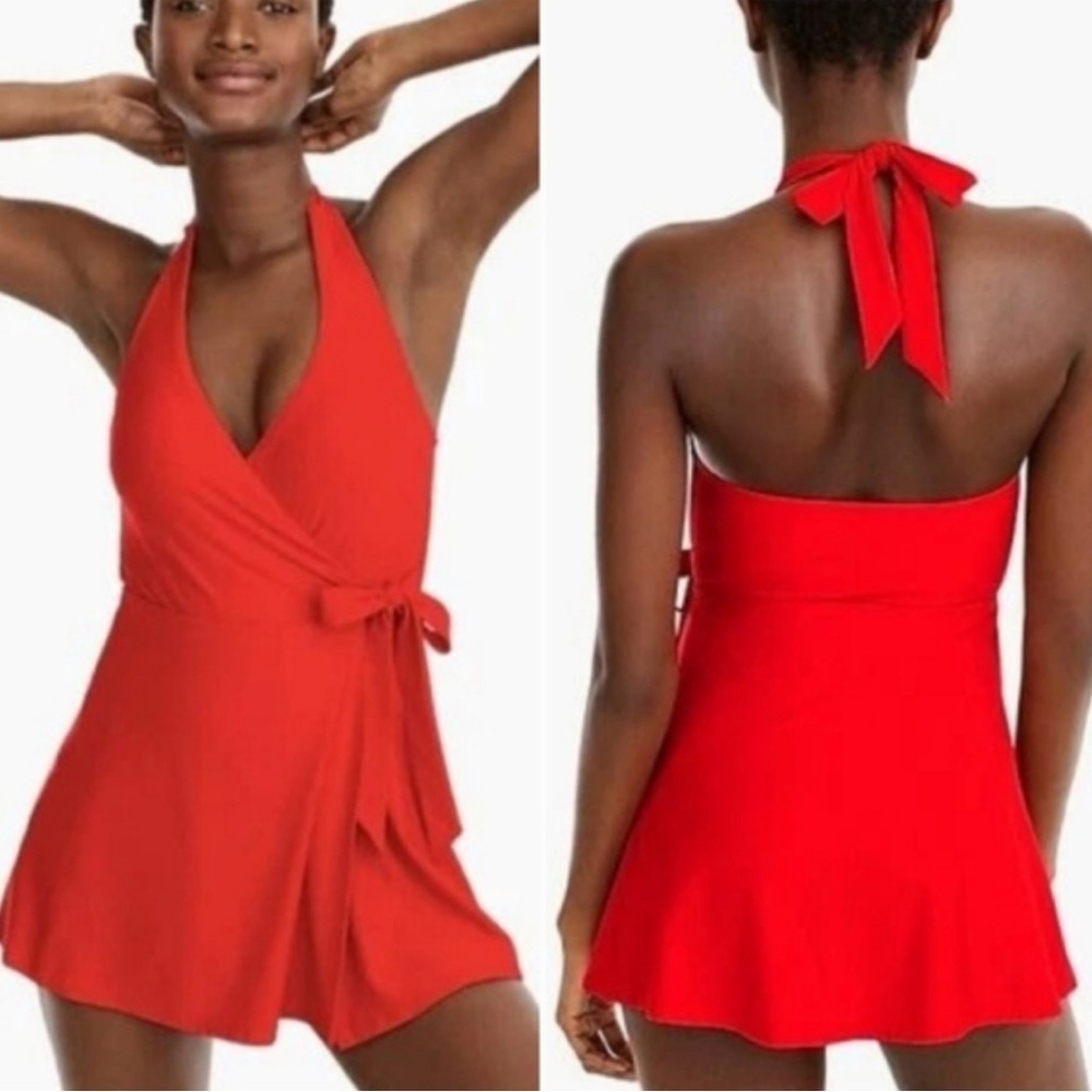 J. Crew Vibrant Red one piece swimwear. Size 2 . Style L2583